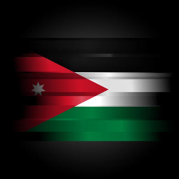 Abstrakt flagga Jordanien på svart bakgrund — Stockfoto