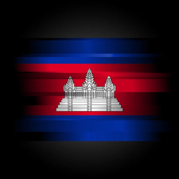 Bandera abstracta de Camboya sobre fondo negro —  Fotos de Stock