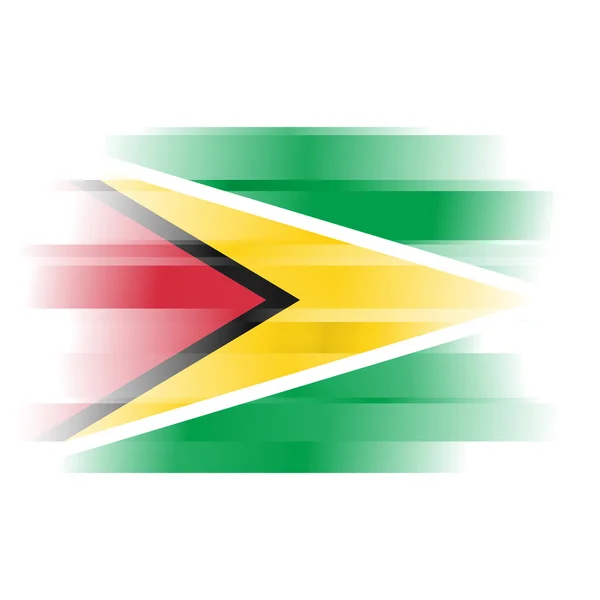 Guyana soyut bayrak beyaz zemin üzerine — Stok fotoğraf