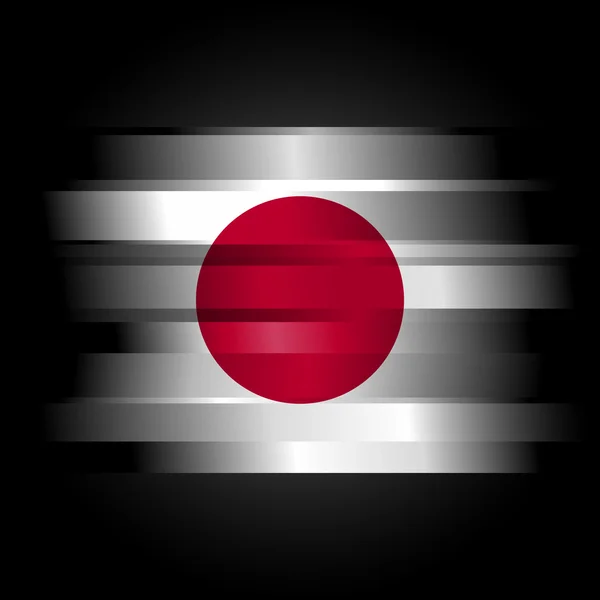 검은 배경에 일본의 추상 국기 — 스톡 사진