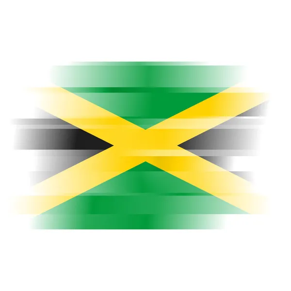 Bandera Abstracta de Jamaica sobre fondo blanco —  Fotos de Stock