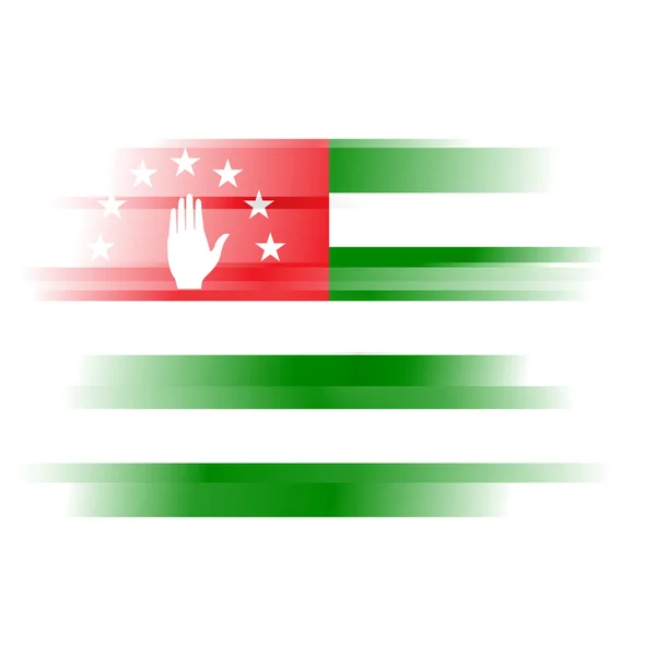 Αφηρημένη σημαία της Αμπχαζίας σε άσπρο φόντο — Φωτογραφία Αρχείου