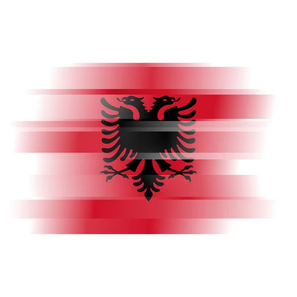 Abstracte vlag van Albanië op witte achtergrond — Stockfoto