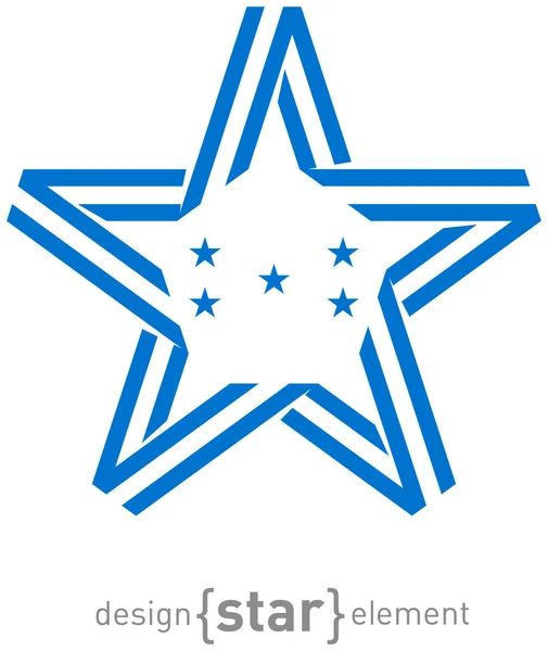 Monochroom ster met vlag van honduras kleuren en symbolen — Stockfoto
