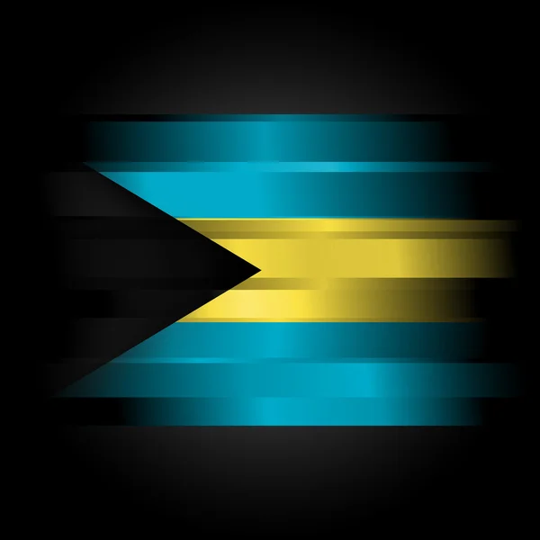 Bahama-szigetek a fekete háttér absztrakt zászlaja — Stock Fotó