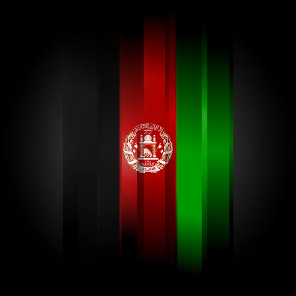 Αφηρημένη σημαία του Αφγανιστάν σε μαύρο φόντο — Φωτογραφία Αρχείου