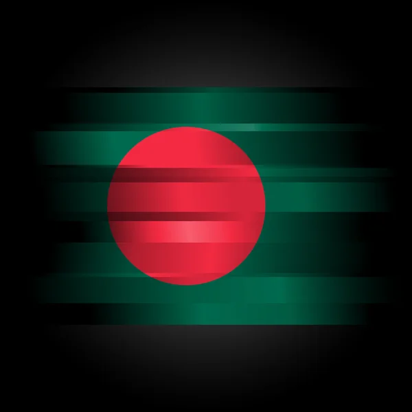 孟加拉国在黑色背景上的抽象标志 — 图库照片