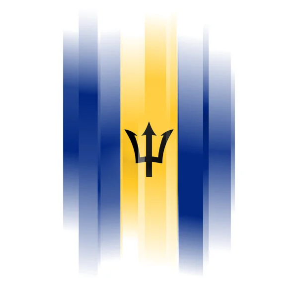 Barbados fehér háttér absztrakt zászlaja — Stock Fotó