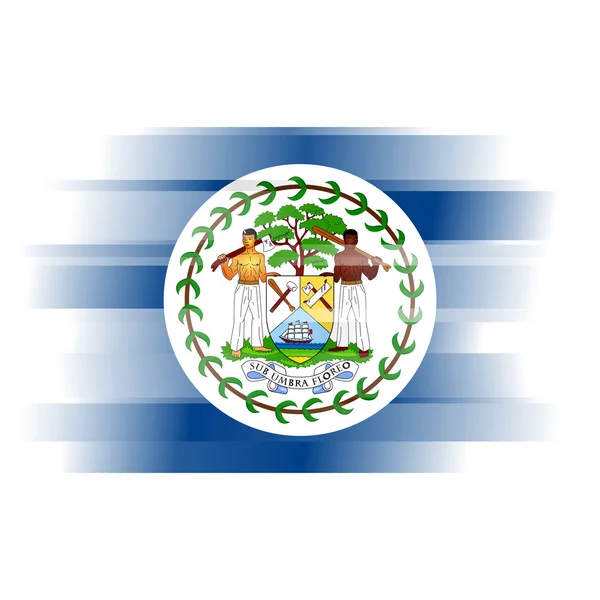 Astratto Bandiera del Belize su sfondo bianco — Foto Stock