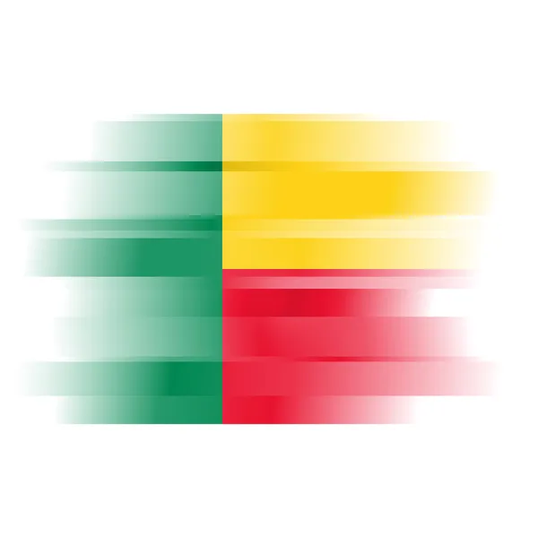 Abstracte vlag van benin op witte achtergrond — Stockfoto