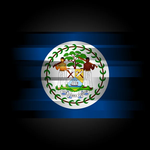 Abstrakte Fahne von Belize auf schwarzem Hintergrund — Stockfoto
