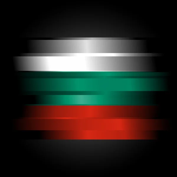 Bandeira da Bulgária em fundo preto — Fotografia de Stock