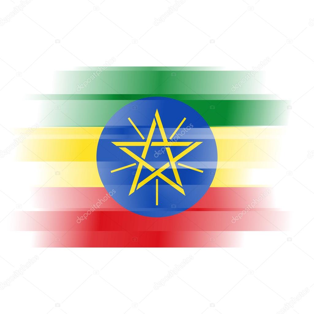 Abstract Flag of Ethiopia on white background