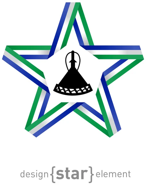 Flaga Lesotho kolory i symbole element projektu — Zdjęcie stockowe