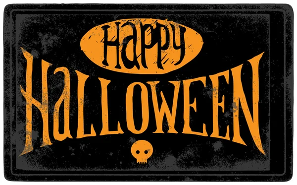 Vintage Happy Halloween card with skull — Stock Photo, Image