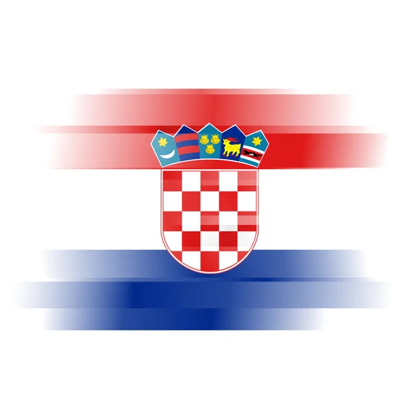 Bandeira abstrata da Croácia sobre fundo branco — Fotografia de Stock