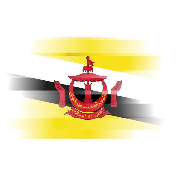 Abstracte vlag van brunei op witte achtergrond — Stockfoto