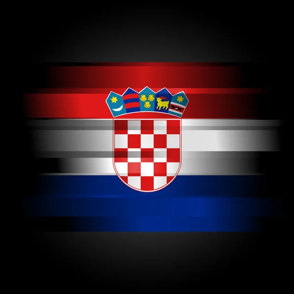 Bandera Abstracta de Croacia sobre fondo negro — Foto de Stock