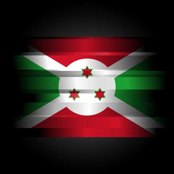 Abstracte vlag van burundi op zwarte achtergrond — Stockfoto