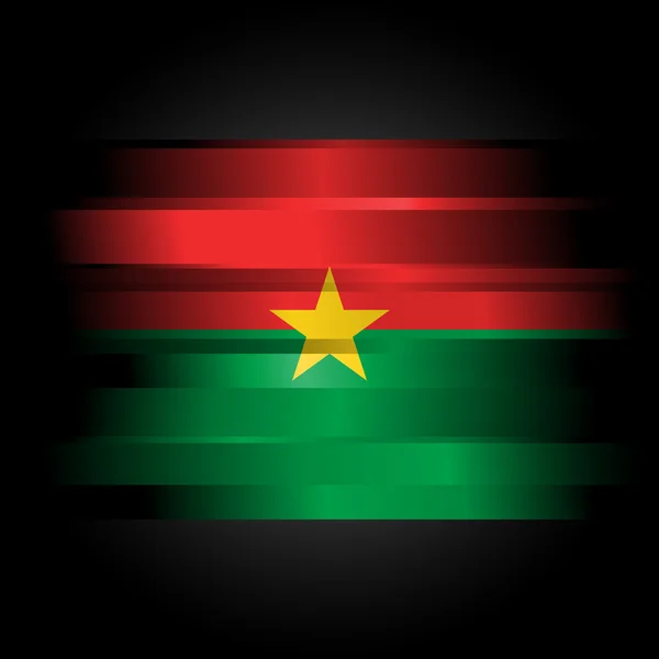 Résumé Drapeau du Burkina Faso sur fond noir — Photo
