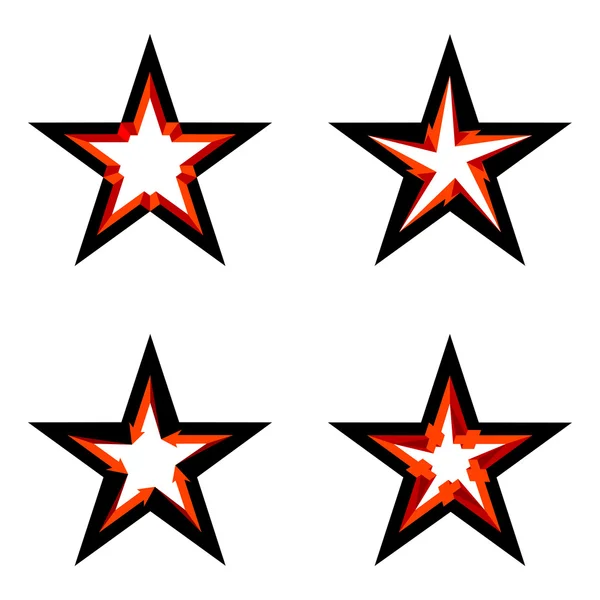 Set of Original Abstract Stars design element — Stock Photo, Image