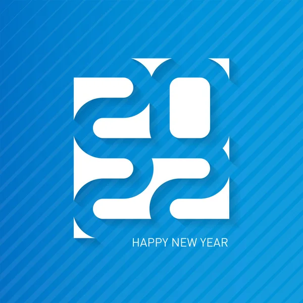 22年的商业日志封面 设计模板 半色调渐变的贺卡 祝2022年新年快乐 — 图库矢量图片
