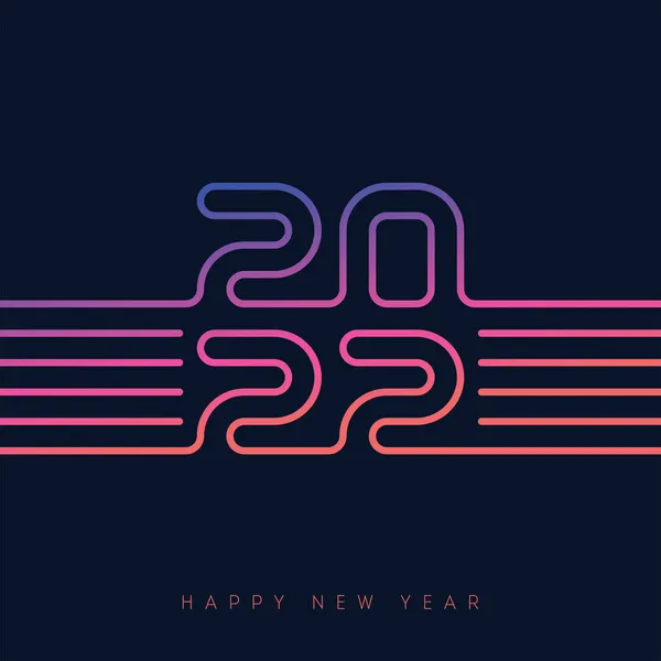2022 Frohes Neues Jahr Vektor Illustration — Stockvektor