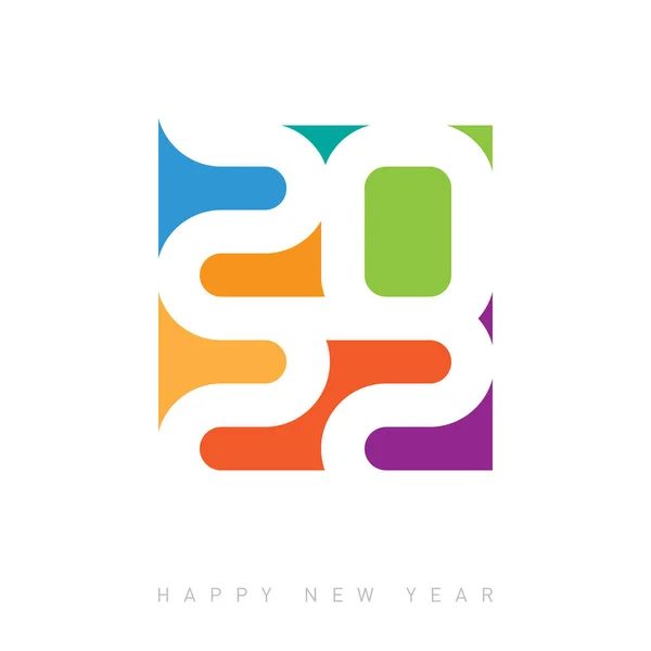 Folleto Calendario 2022 Plantilla Diseño Portada Feliz Año Nuevo Póster — Archivo Imágenes Vectoriales