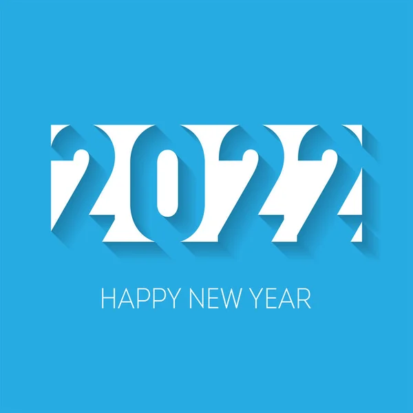 Buon Anno 2022 Brochure Modello Design Nuovi Anni Biglietto Auguri Illustrazione Stock