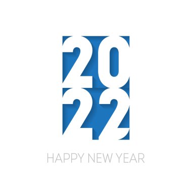 20-22 'lik iş günlüğünün kapağı. Broşür tasarım şablonu. Kağıt kesiği sanatı. Mutlu yıllar 2022.