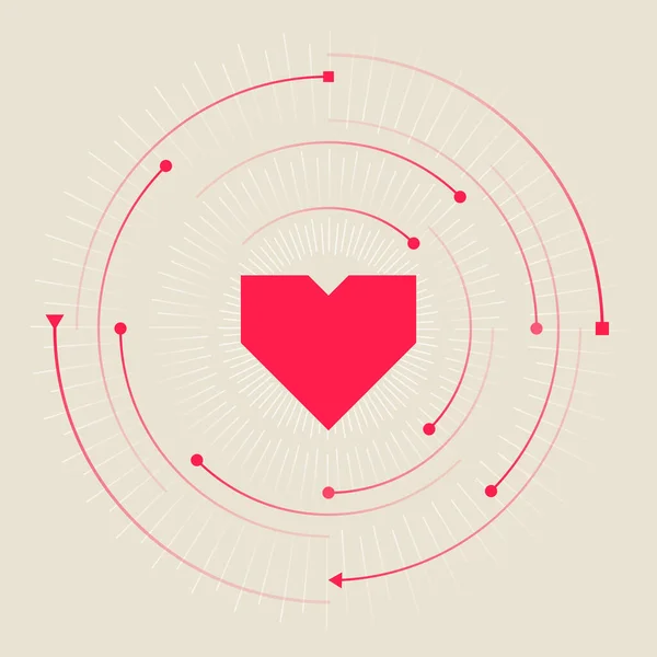 Vector Illustration Heart — Stock Vector