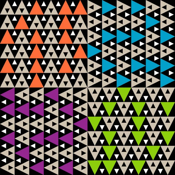 Abstract Geometrisch Patroon Met Driehoeken Vectorillustratie — Stockvector