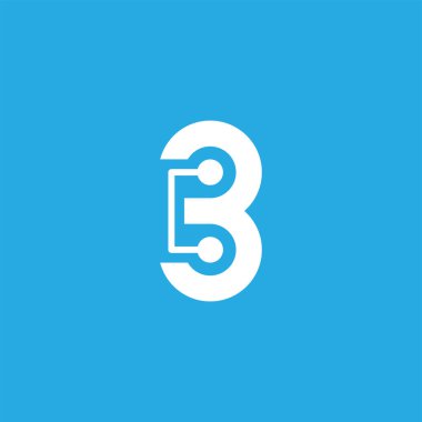 İlk harf 3 logo şablon vektör resimleme arkaplanı 