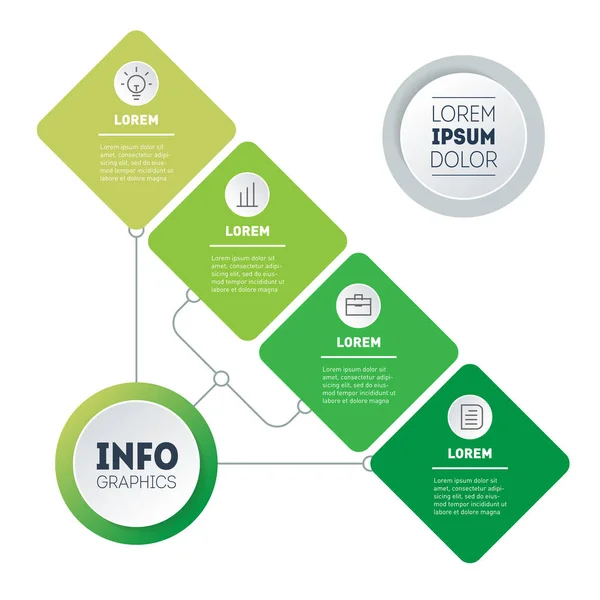 Apresentação Eco Business Com Opções Modelo Pipeline Vendas Gráfico Informações — Vetor de Stock