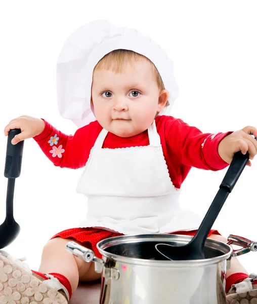 Baby cooking — Stock Photo, Image