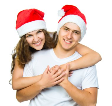 güzel Noel iki sonra santa şapkalar