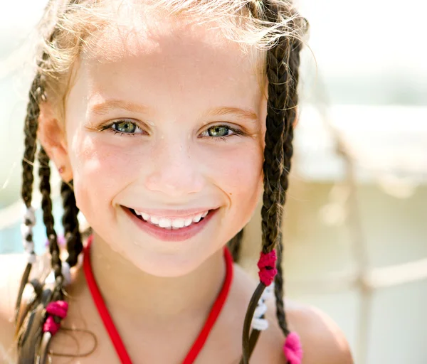 Menina no aquapark — Fotografia de Stock