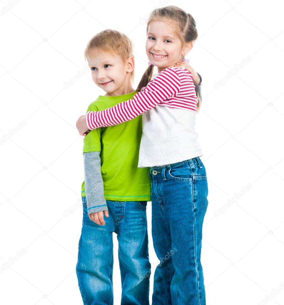 little boy and his cute sister