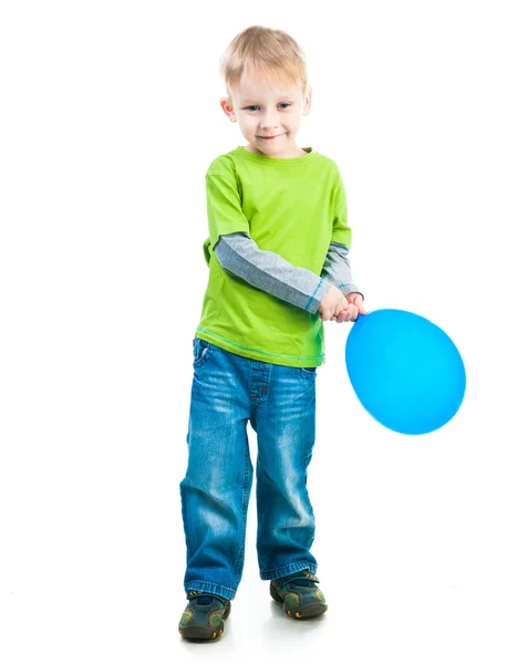Kleine jongen met de ballon — Stockfoto