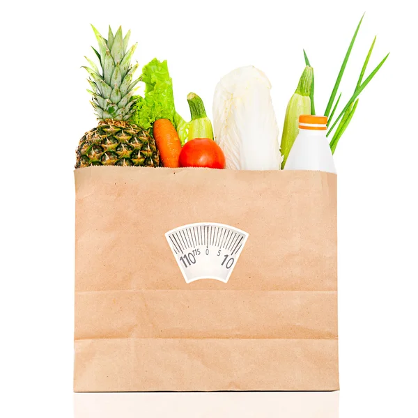 Fresh food in a paper bag — Stock Photo, Image