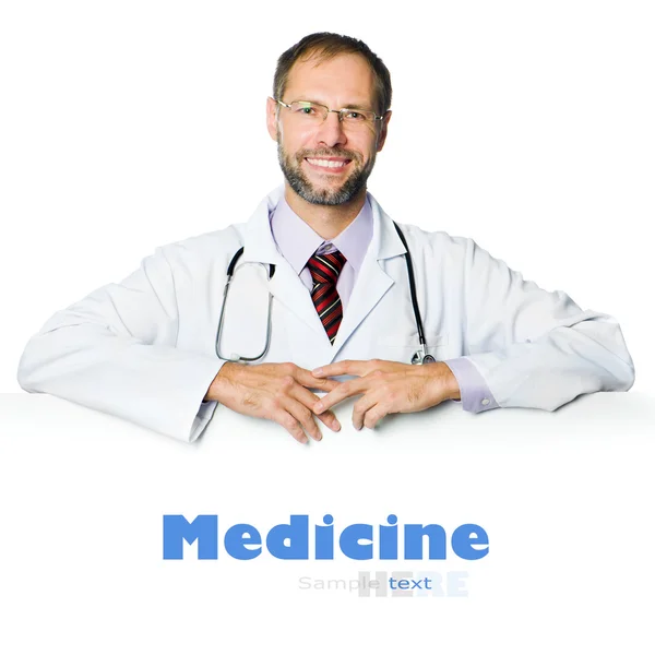 Doctor showing board — Stock Photo, Image