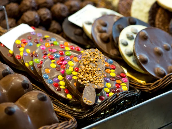 Caramelle al cioccolato sul mercato — Foto Stock