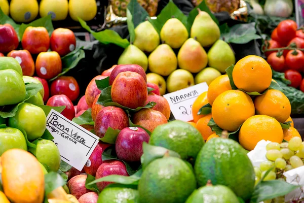 Variety of fruits at the market Stock Image