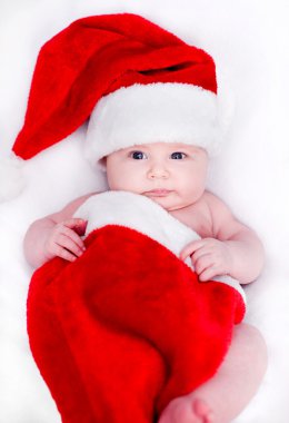 Noel Baba şapkası, yeni doğan bebek