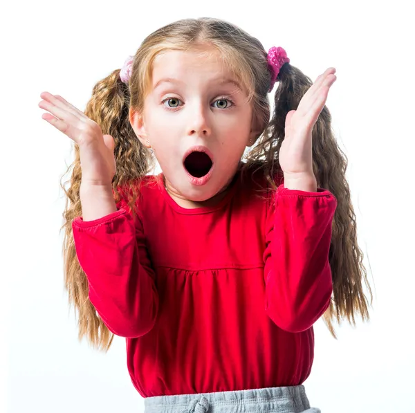 Surprised little girl — Stock Photo, Image