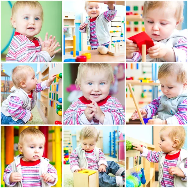 Liten flicka på skolan tidiga utveckling — Stockfoto