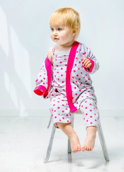 Beautiful little girl in pajama — Stock Photo, Image