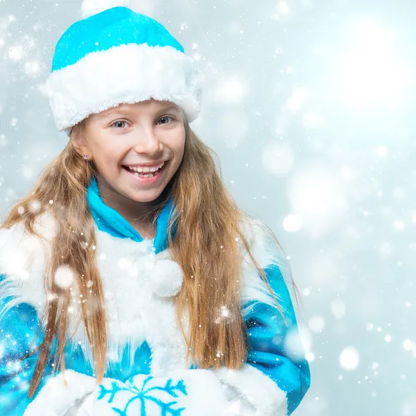 Ragazza in tuta Vergine di neve — Foto Stock