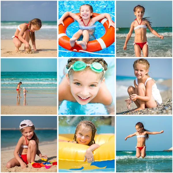 Little girl summer vacation — Stock Photo, Image