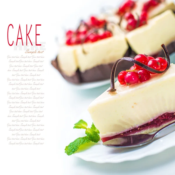 Delicioso pedaço de cheesecake — Fotografia de Stock